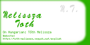 melissza toth business card
